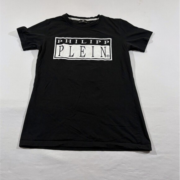Philipp Plein Mens Crew Short Sleeve Cotton Graphic Logo T-shirt L Fits like S - Picture 1 of 8